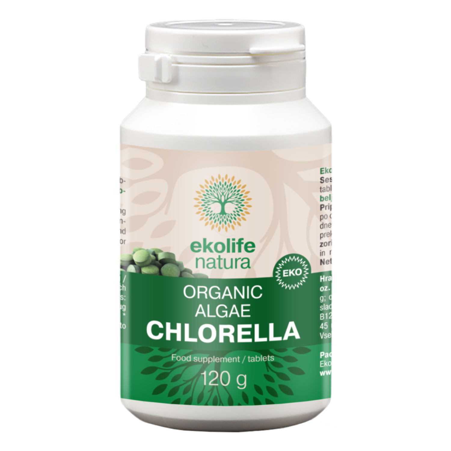 Ekolife Natura ekološka alga Chlorella, tablete (240 tablet)