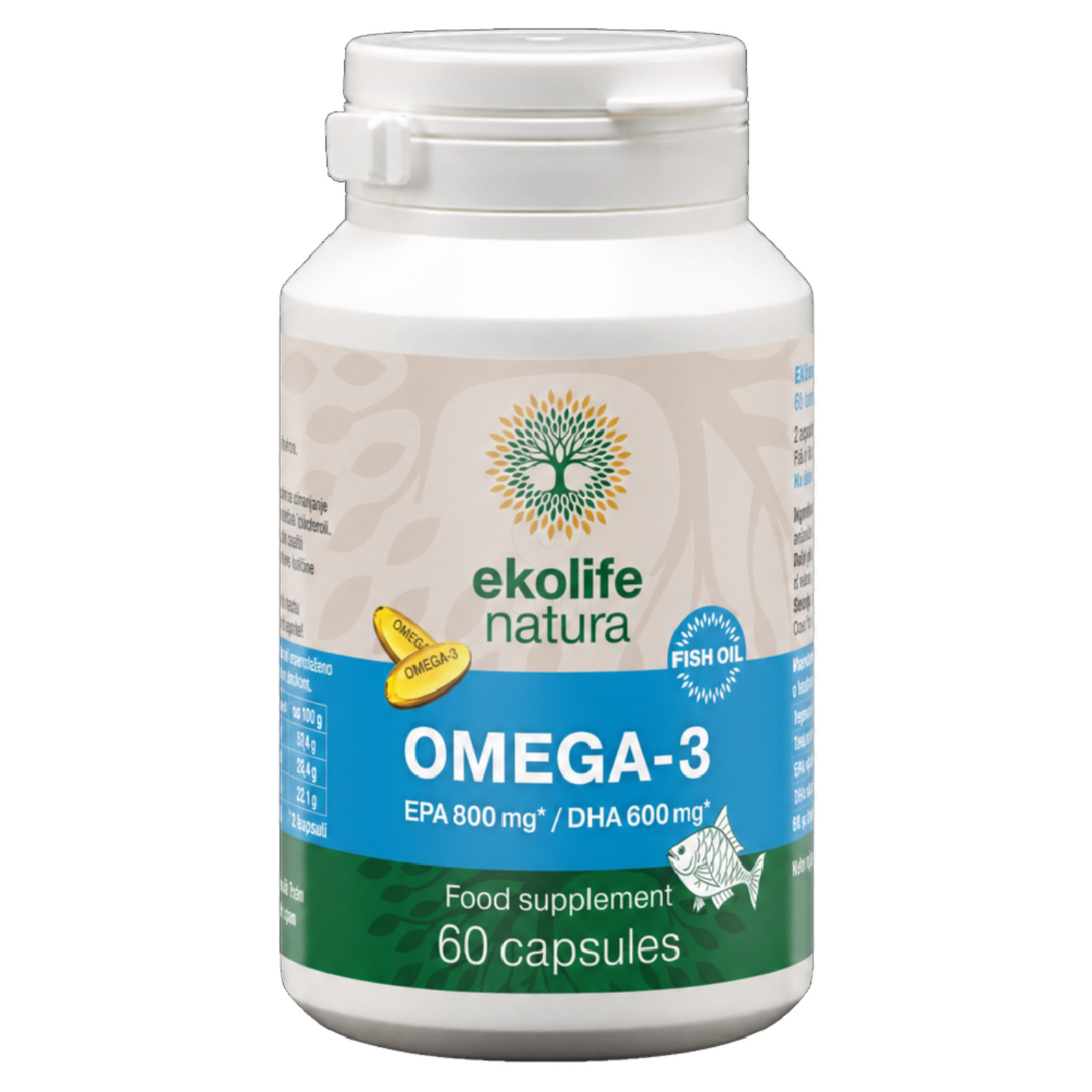 Ekolife Natura Omega-3, kapsule (60 kapsul)