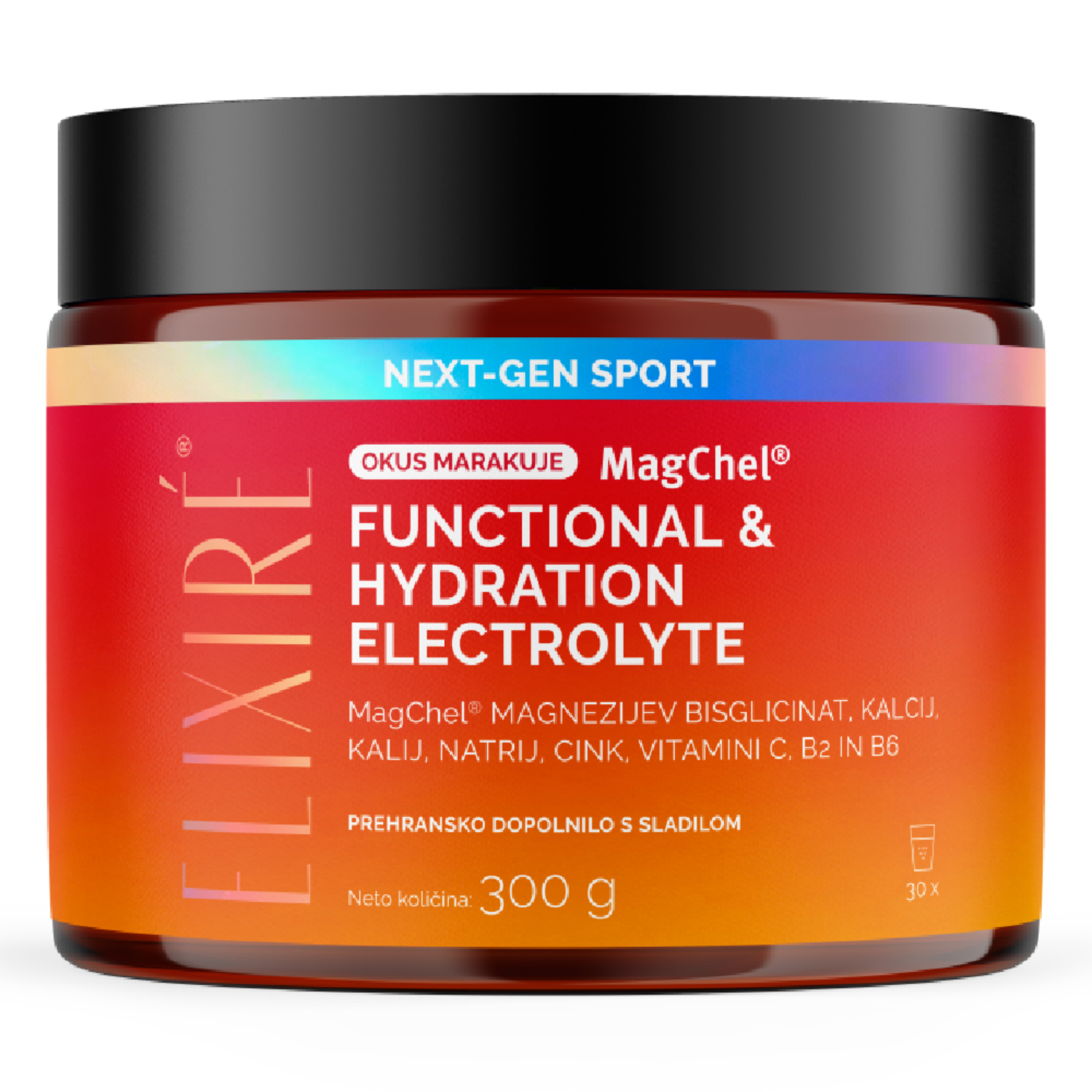 Elixire Functional & Hydration, elektroliti - okus marakuja (300 g)