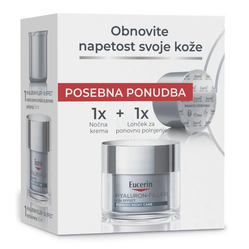 Eucerin Hyaluron-Filler, nočna krema - paket (2 x 50 ml)