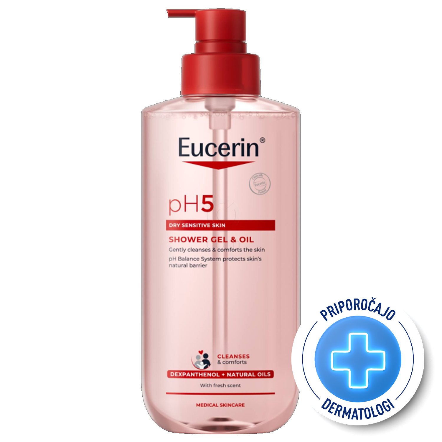 Eucerin pH5, oljni gel za prhanje - plastenka s pumpico (400 ml)