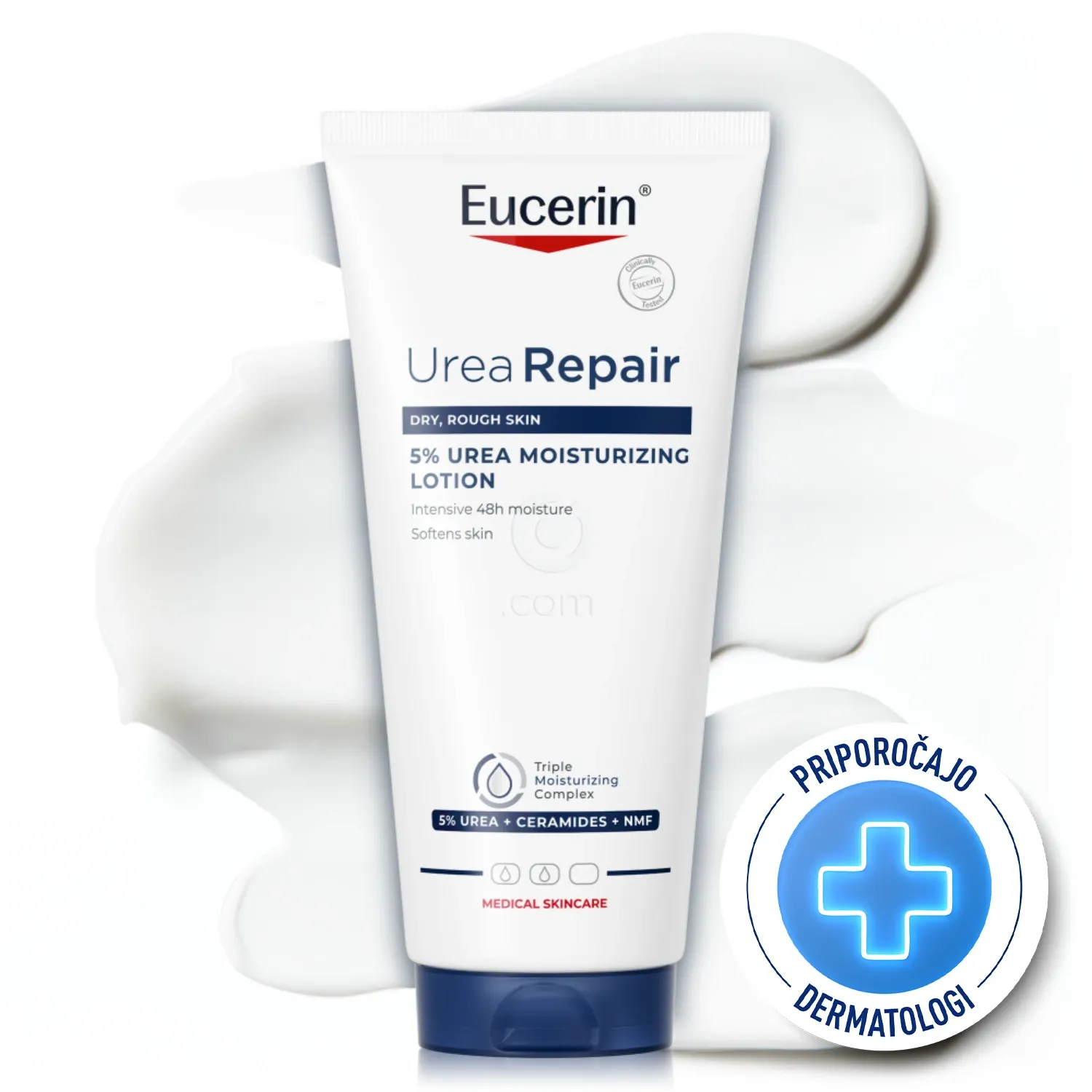 Eucerin UreaRepair 5 % Urea, losjon za telo za suho kožo (200 ml)