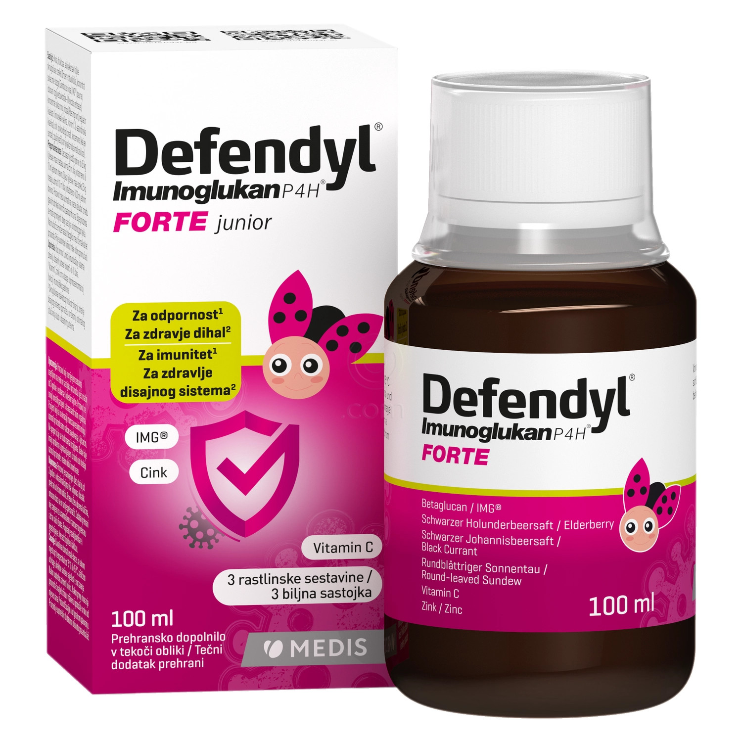 Defendyl-Imunoglukan P4H Forte junior, tekočina (100 ml)