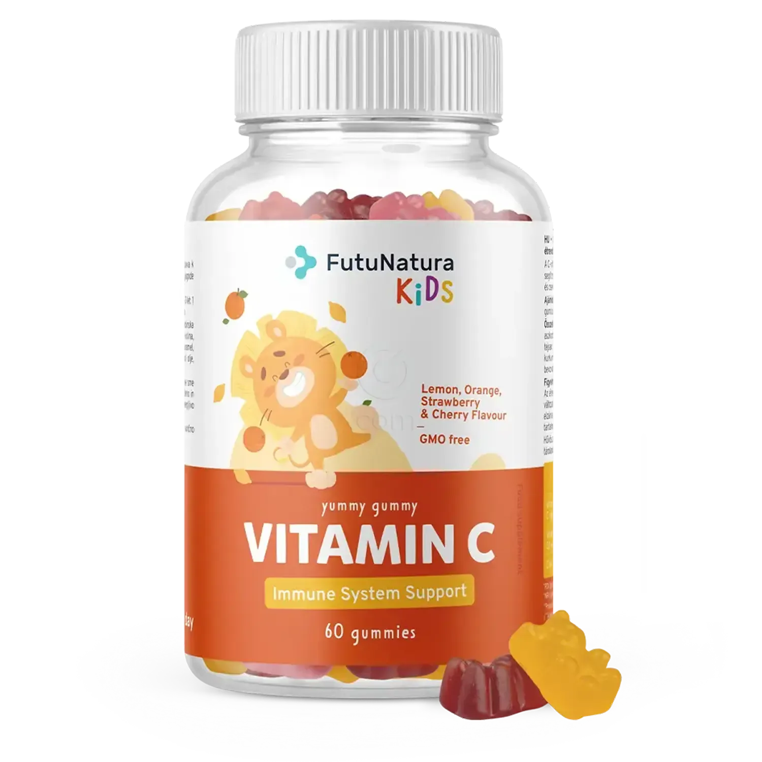 FutuNatura KIDS Vitamin C - prehransko dopolnilo z vitaminom C v obliki sadnih gumi bonbonov za otroke