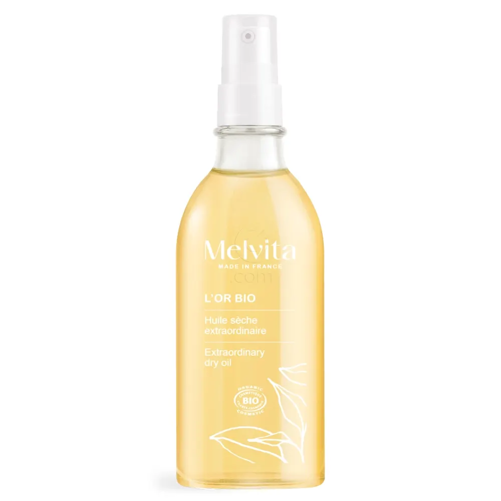 Melvita L'Or Bio, izjemno zlato suho olje za obraz, telo in lase (100 ml)