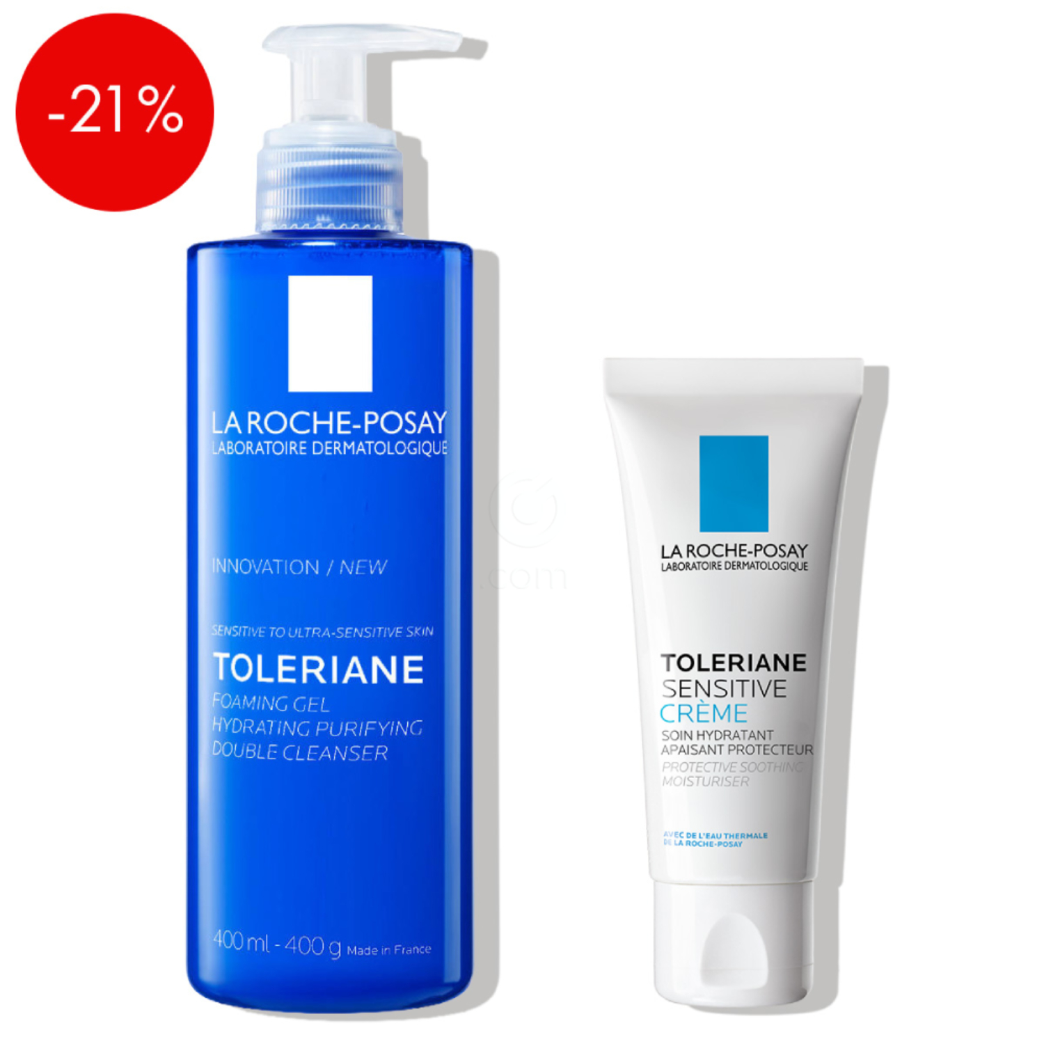 La Roche-Posay Toleriane, rutina za občutljivo in reaktivno kožo (400 ml + 40 ml)