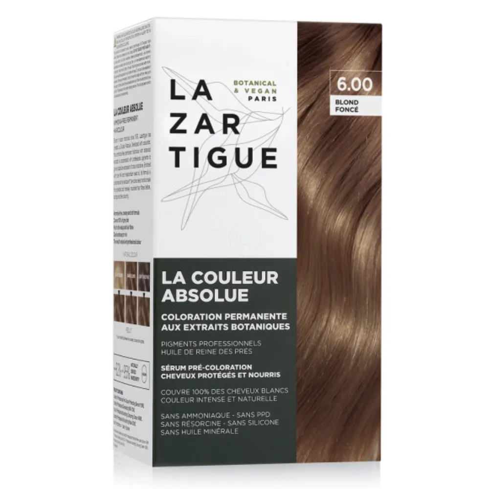 Lazartigue, veganska barva za lase - temno blond 6.00 (1 komplet)