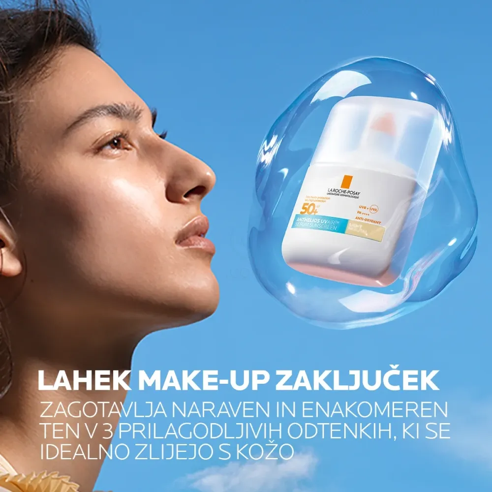 LRP Anthelios UVAir, dnevni tonirani serum za zaščito pred sonce - Light - ZF50+ (50 ml)
