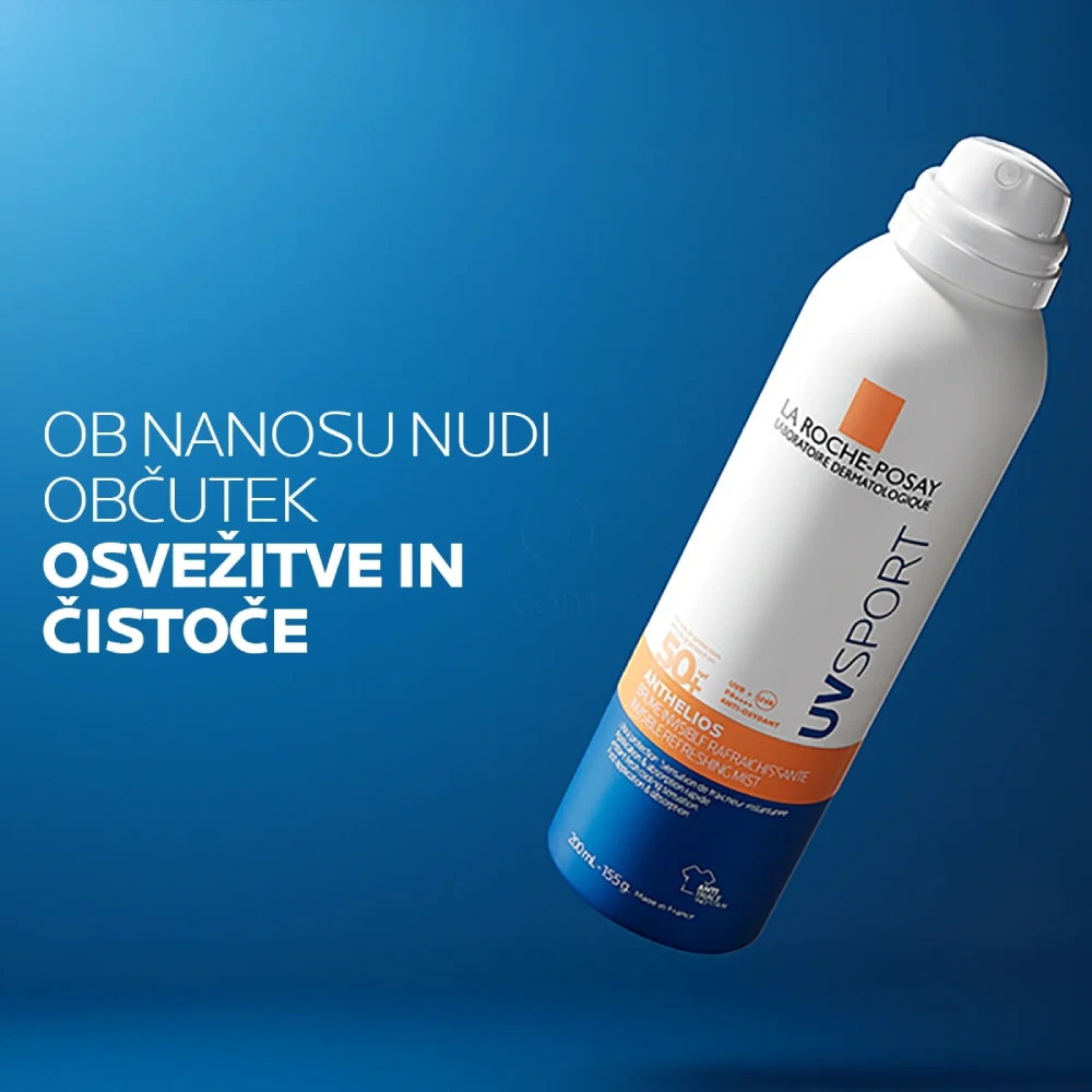 LRP Anthelios UVSport, nevidni osvežujoči sprej za zaščito pred soncem - ZF50+ (200 ml)