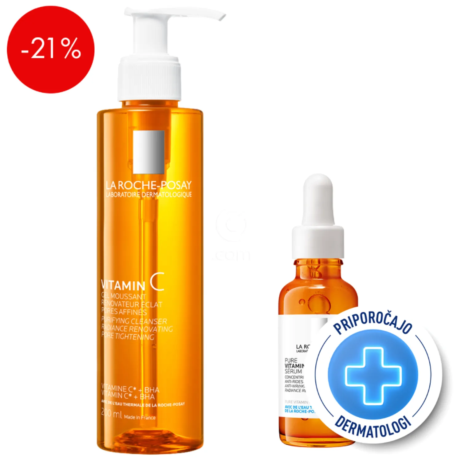 LRP, dnevna anti-age rutina z vitaminom C za enakomerno in sijočo kožo (200 ml + 30 ml)