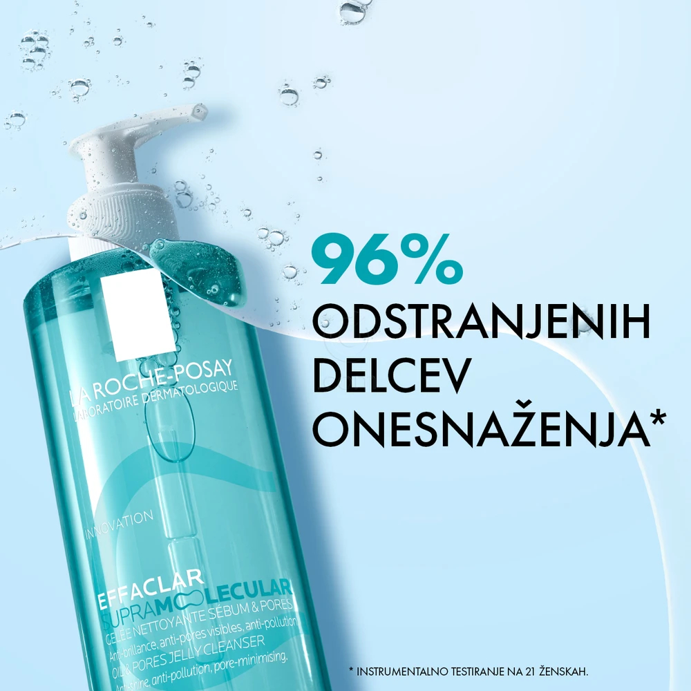 La Roche-Posay Effaclar Supramolecular, čistilni gel za mastno kožo (400 ml)