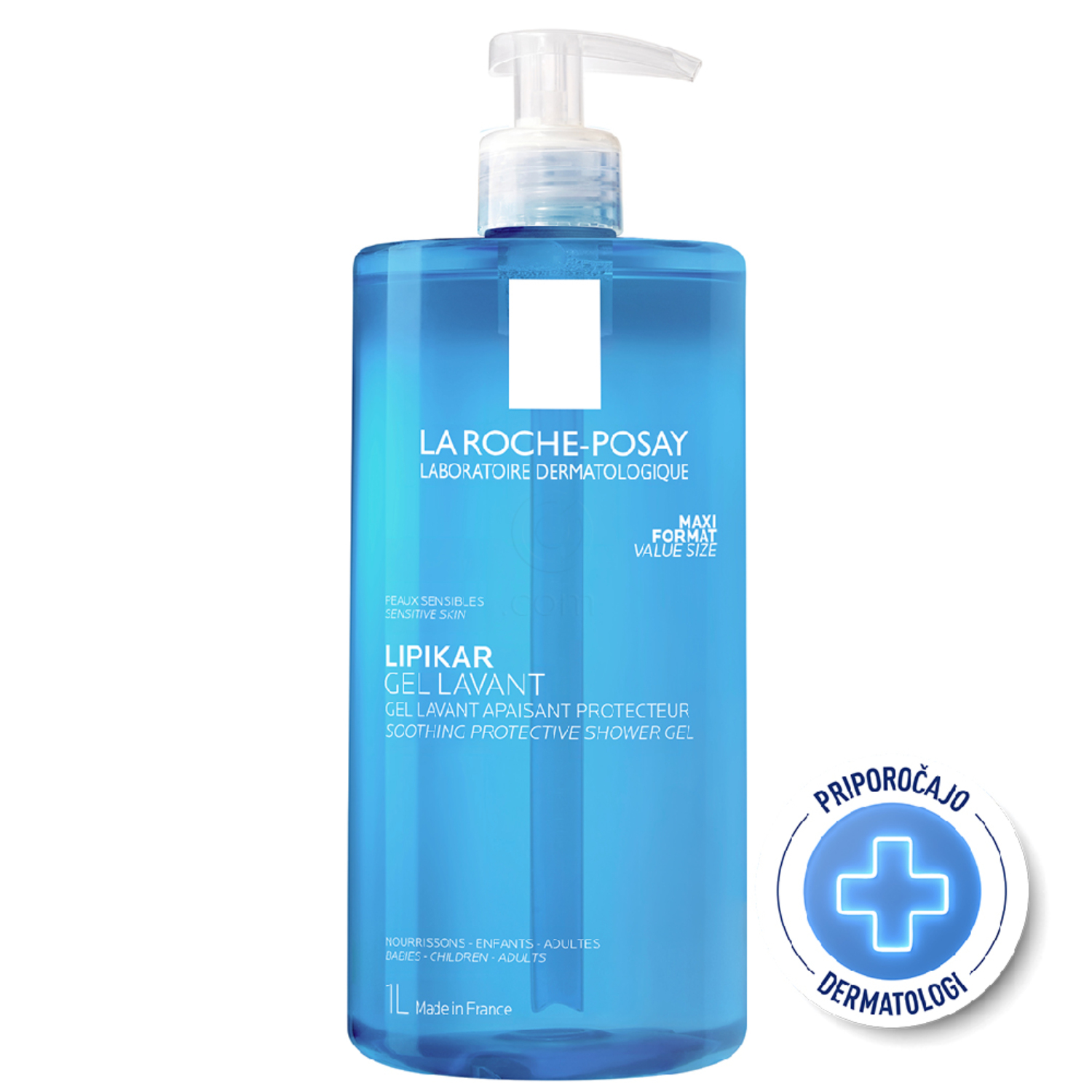 LRP Lipikar, gel Lavant za prhanje za občutljivo in suho kožo (400 ml)