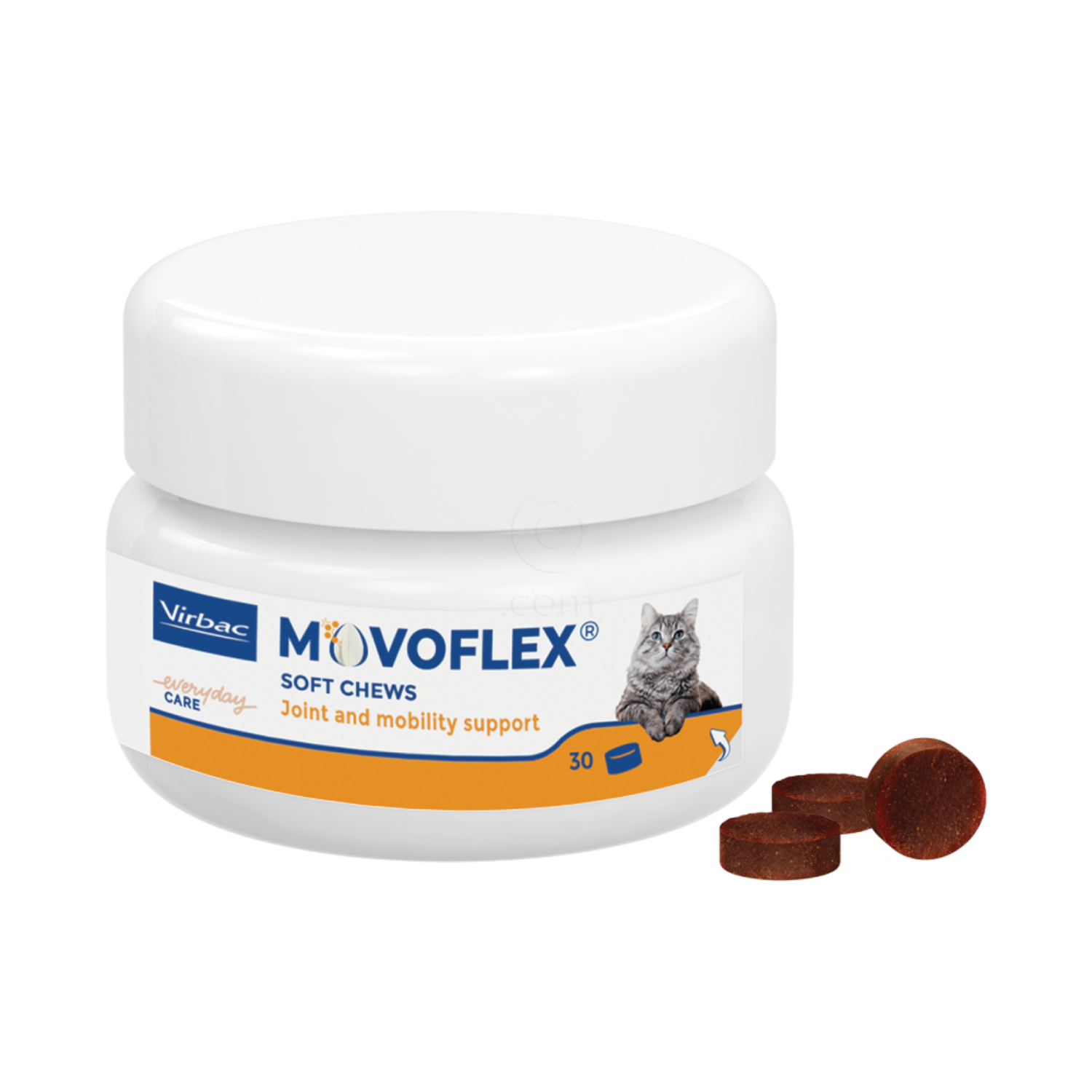 Movoflex Virbac, mehke žvečilke za podporo sklepom in gibljivosti za mačke (30 žvečilk)