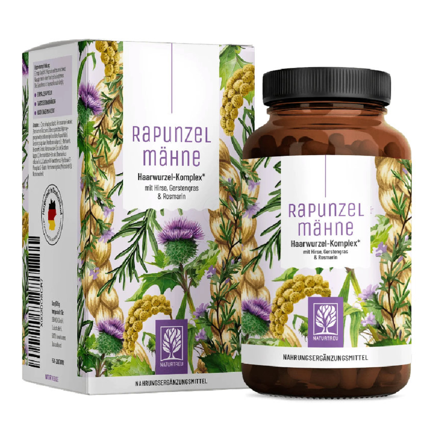 Naturtreu Kompleks za lase z biotinom, selenom in prosom, kapsule (120 kapsul)