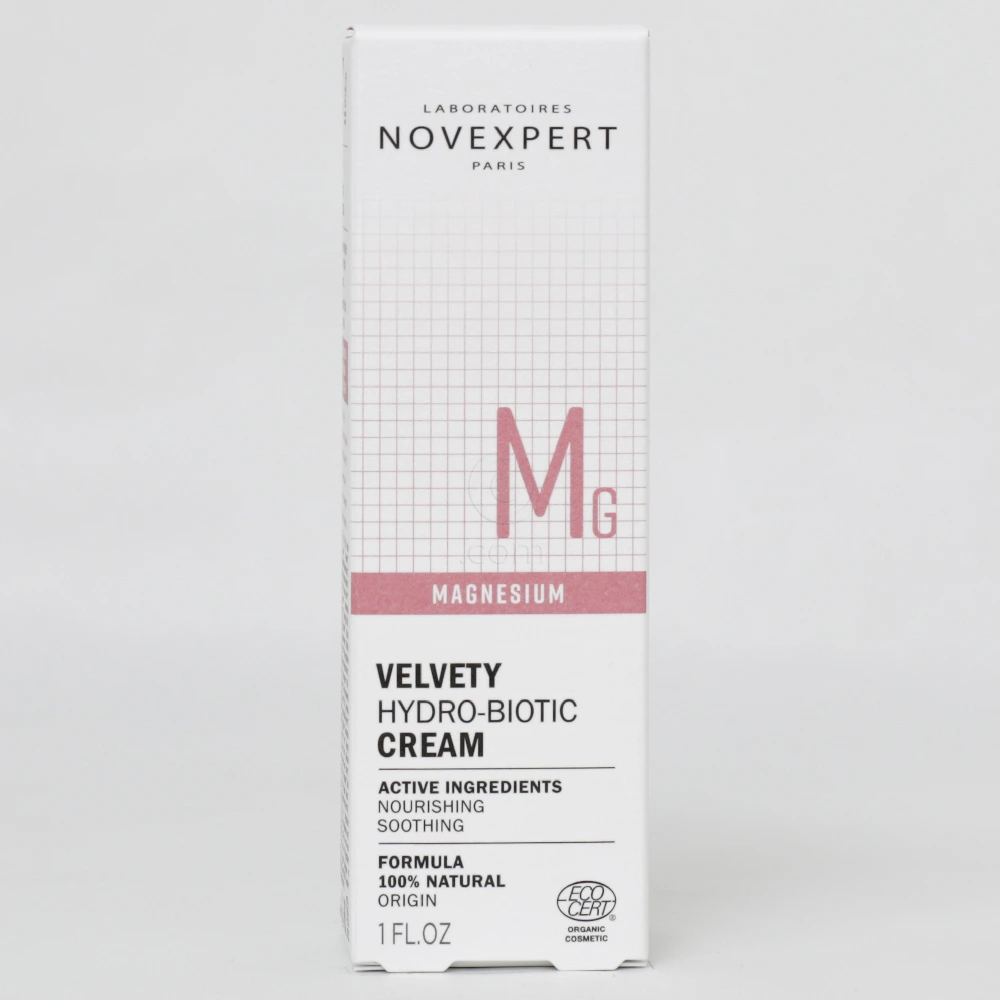 Novexpert Velvety Hydro-Biotic krema, vlažilna nega za občutljivo in suho kožo (30 ml)