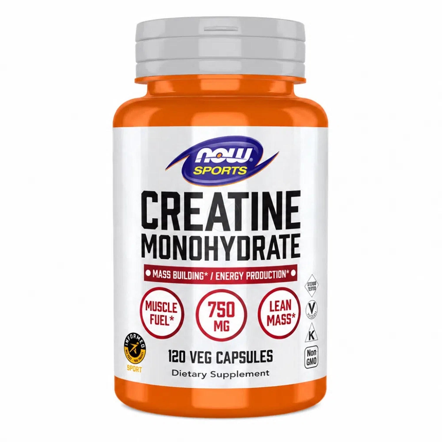 NOW Kreatin Monohidrat 750 mg, kapsule (120 kapsul)