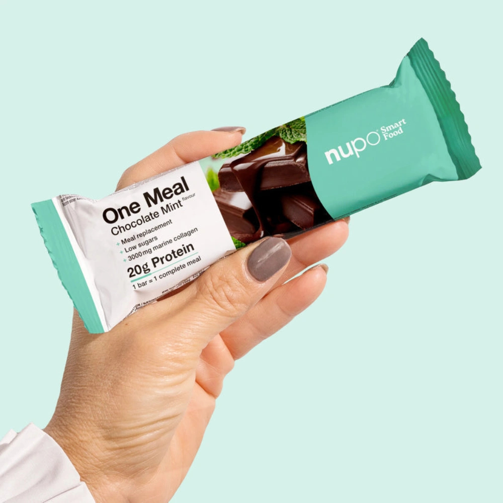 Nupo One Meal, ploščica za nadomestitev obroka - Čokolada in Meta (15 x 60 g)