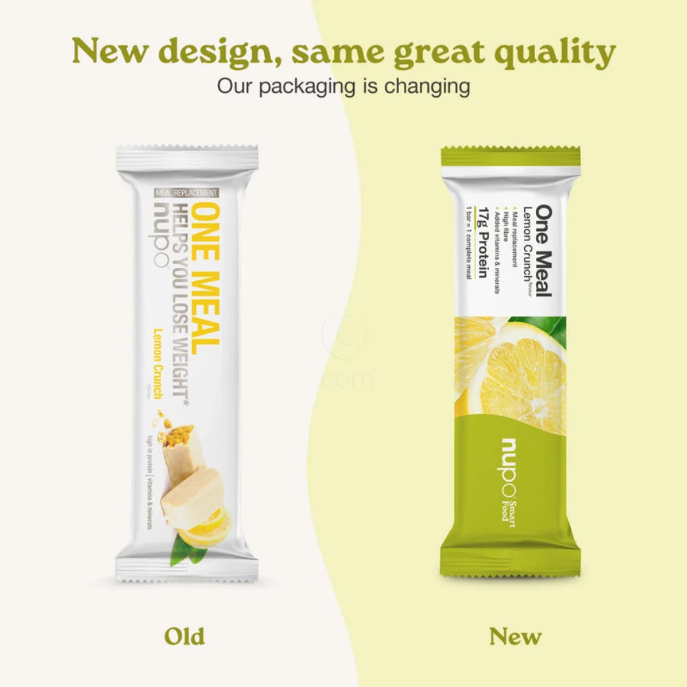 Nupo One Meal, ploščica za nadomestitev obroka - Lemon Crunch (15 x 60 g)