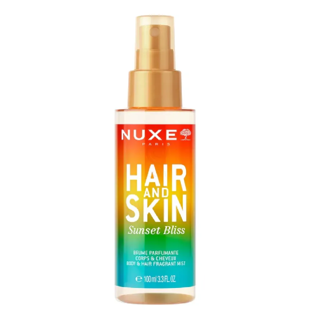 Nuxe Hair & Skin Sunset Bliss, meglica za telo in lase (100 ml)