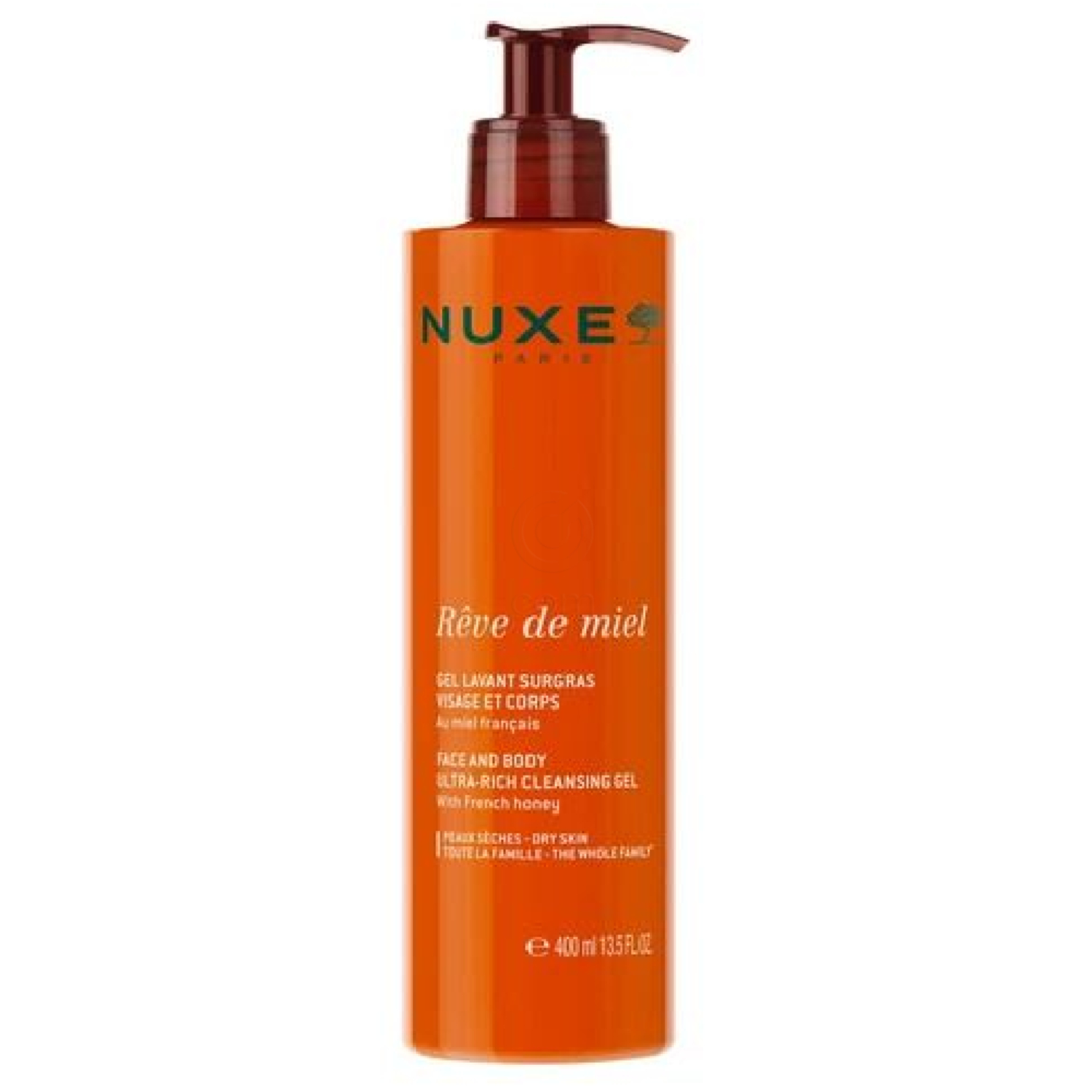 Nuxe Reve de Miel, bogat čistilni gel za obraz in telo (400 ml)