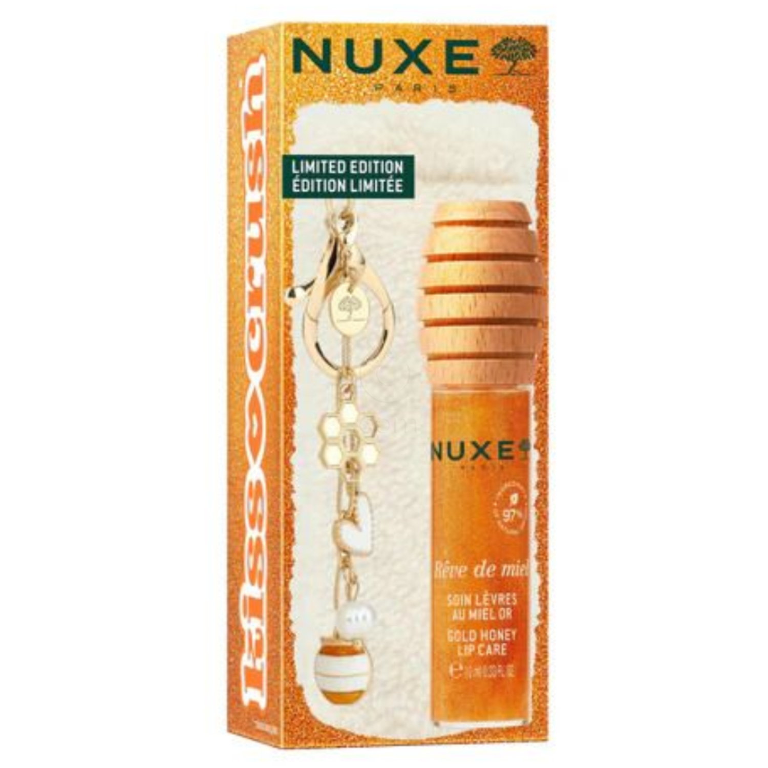 Nuxe Reve de Miel Honey Lip Gold, nega za ustnice z etuijem (10 ml)