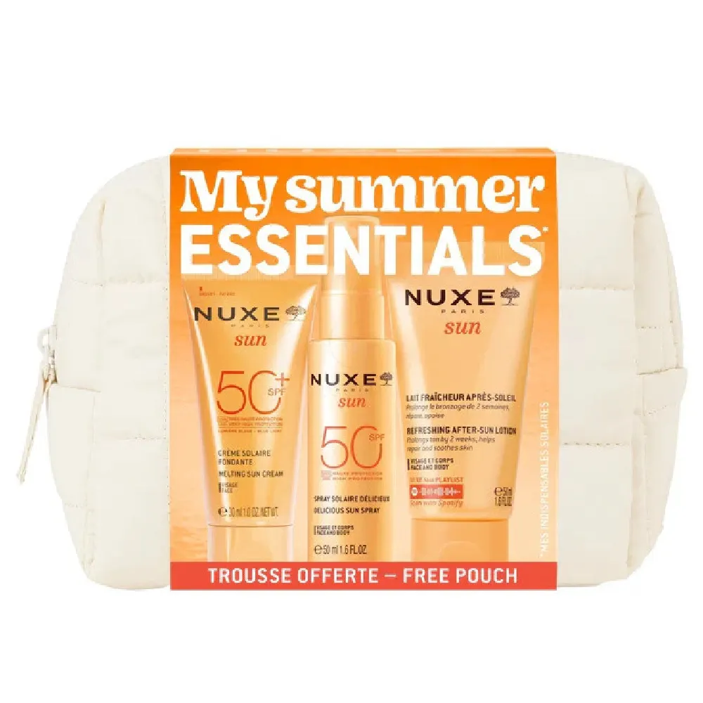 Nuxe Sun My Summer Essentials, poletni set za zaščito pred soncem in nego po sončenju (30 ml + 50 ml + 50 ml)