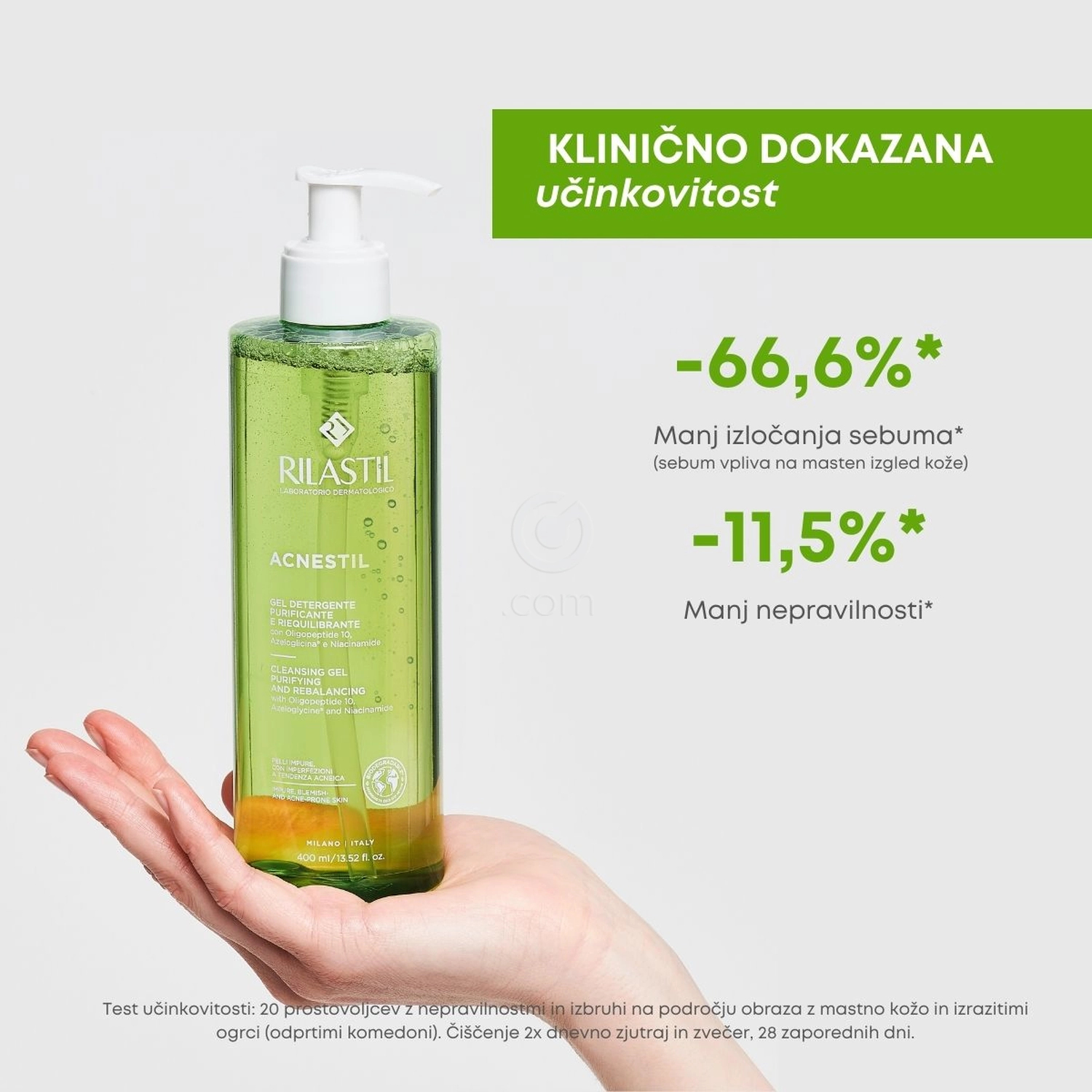 Rilastil Acnestil, čistilni gel (200 ml)