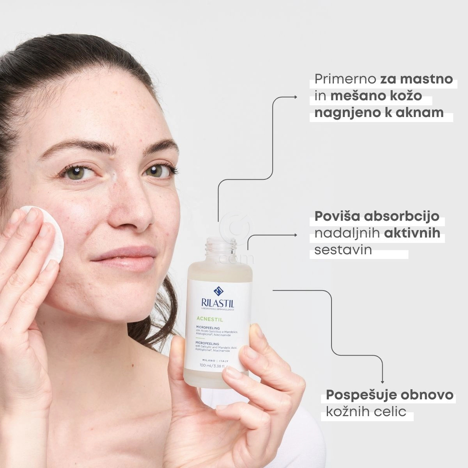 Rilastil Acnestil, mikropiling (100 ml)