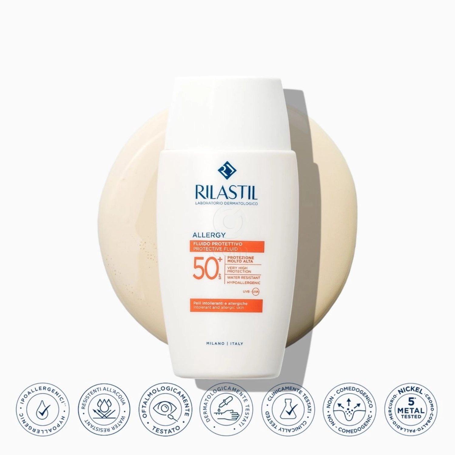 Rilastil Allergy, zaščitni fluid - ZF50+ (50 ml)