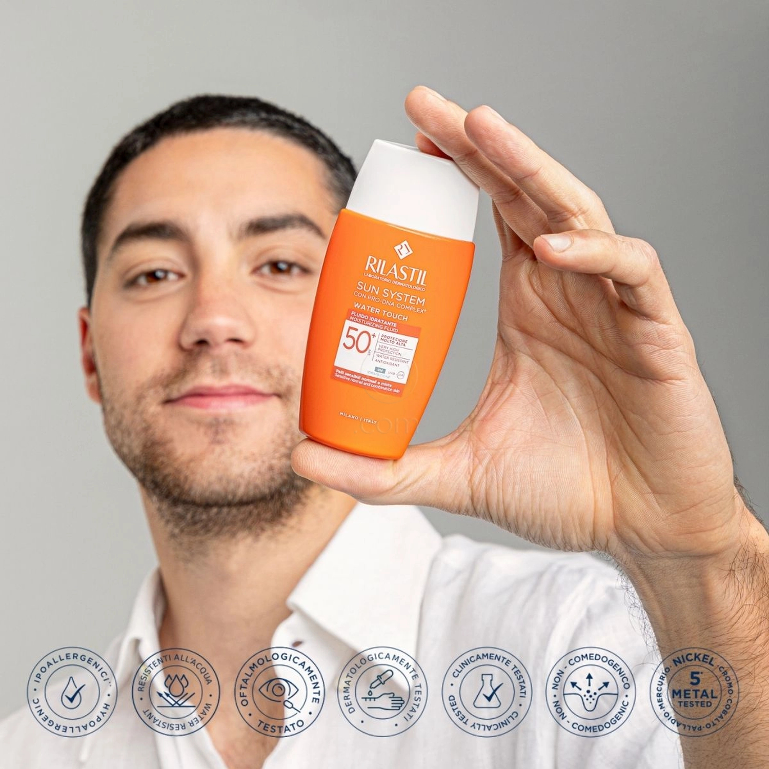 Rilastil Sun System Water Touch, lahek fluid za zaščito pred soncem - ZF50+ (50 ml)
