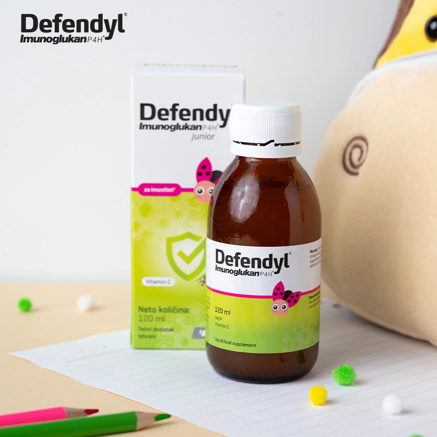 Defendyl-Imunoglukan P4H junior, tekočina (120 ml)