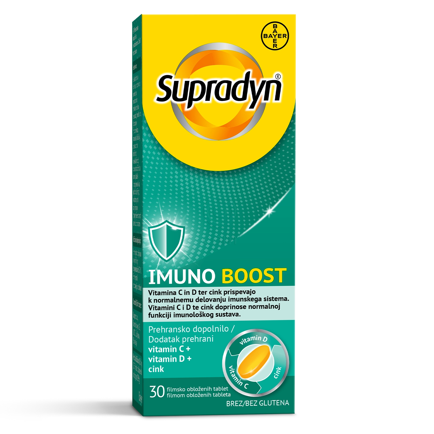 Supradyn Imuno Boost Vitamina C+D in Cink, filmsko obložene tablete (30 tablet)