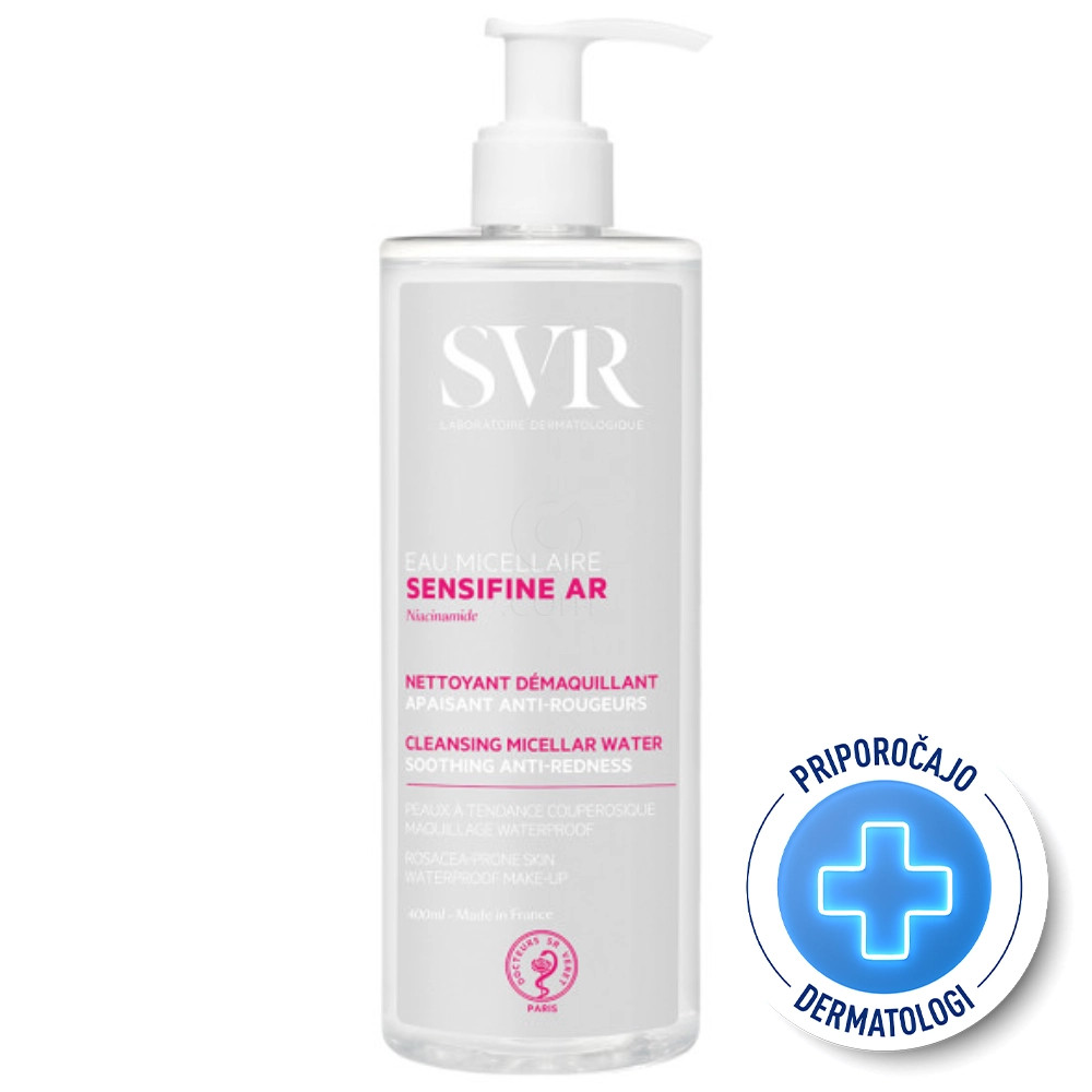 SVR Sensifine AR, micelarna voda za kožo, nagnjeno k rdečici (400 ml)