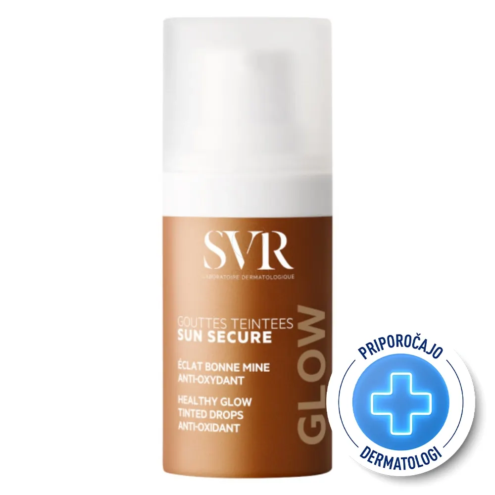SVR Sun Secure Tinted Drops, posvetljevalne obarvane kapljice za obraz in vrat (15 ml)