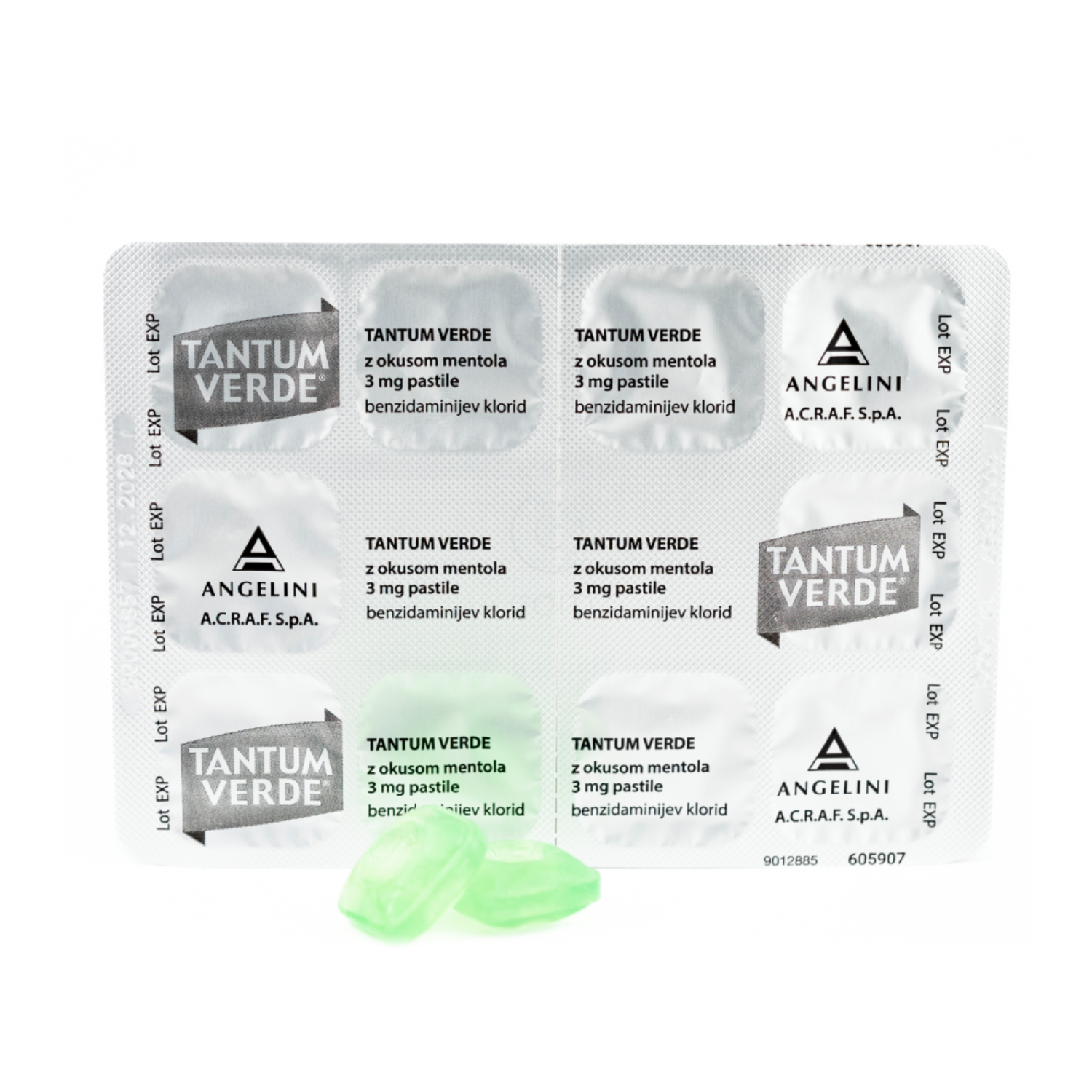 Tantum Verde z okusom mentola 3 mg, pastile (20 pastil)