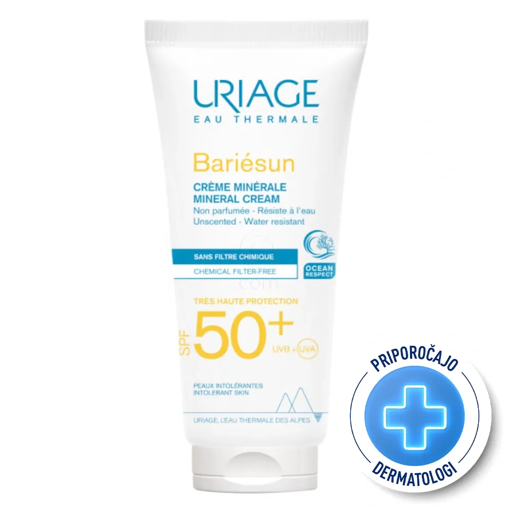Uriage Bariesun, mineralna krema za zaščito pred soncem - ZF50 (100 ml)