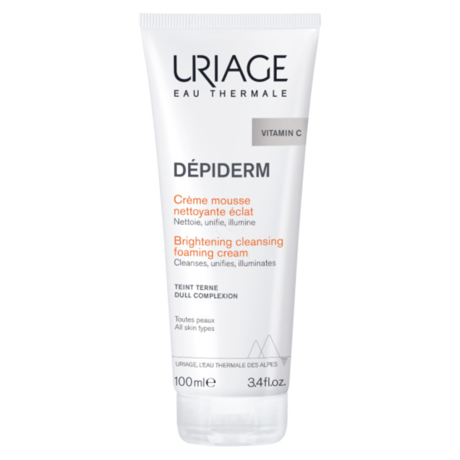 Uriage Depiderm, peneča krema za umivanje obraza za vse tipe kože (100 ml)