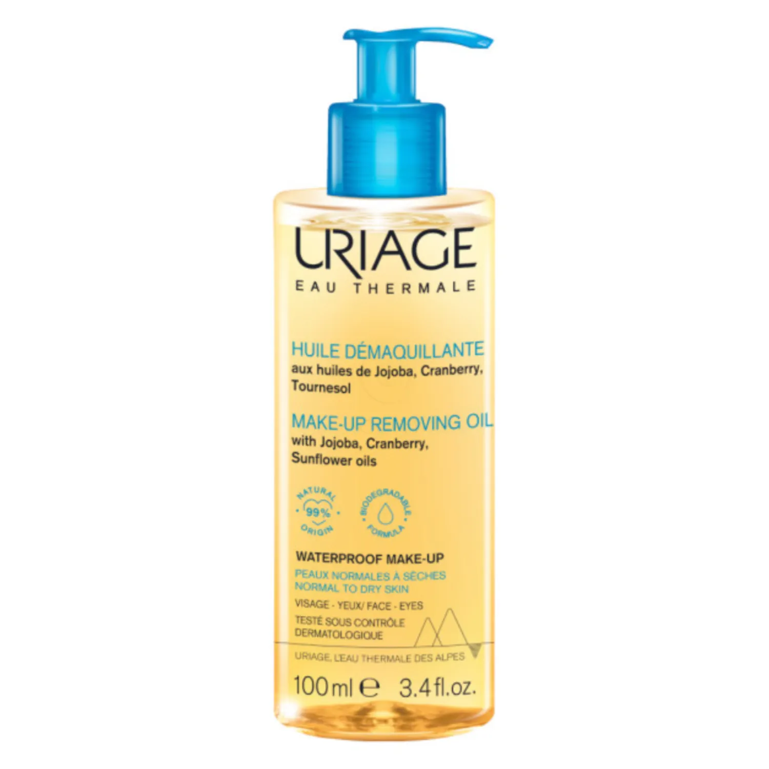Uriage Eau Thermale, olje za odstranjevanje ličil za obraz in oči (100 ml)