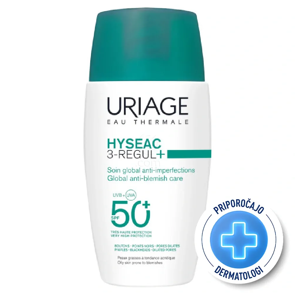 Uriage Hyseac 3-REGUL+, emulzija za zaščito pred soncem - ZF50+ (50 ml)