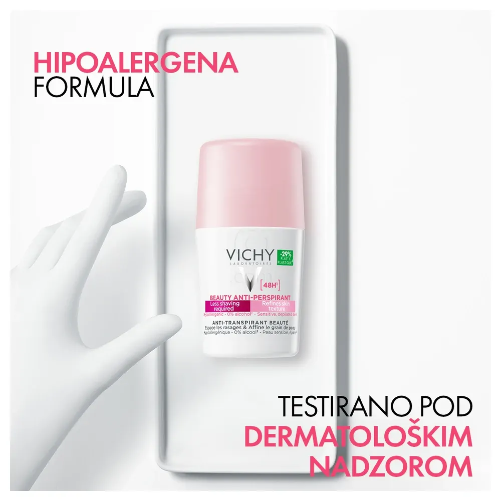 Vichy Beauty Antiperspirant, 48-urna deo zaščita proti potenju in vonjavam (50 ml)