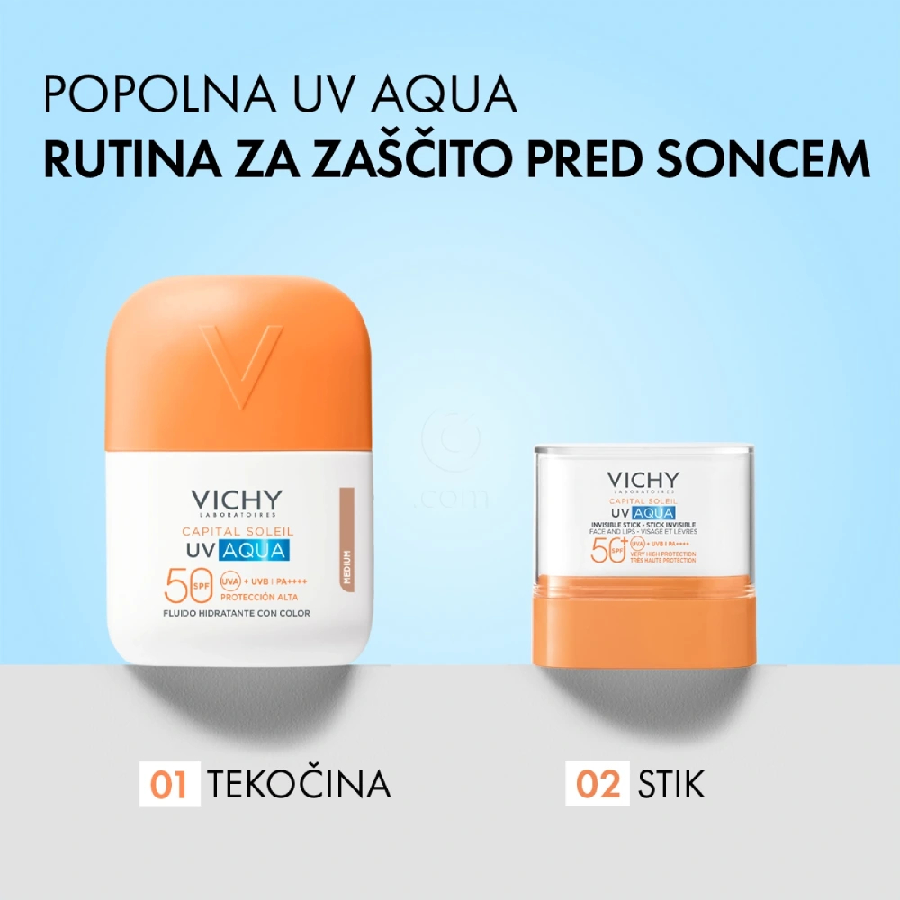 Vichy Capital Soleil UV Aqua, tonirani vlažilni fluid - medium - ZF50 (50 ml)