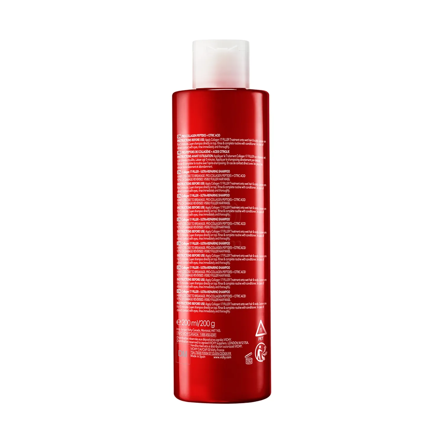 Vichy Dercos Collagen 17 Filler, ultra-obnovitveni šampon (200 ml)