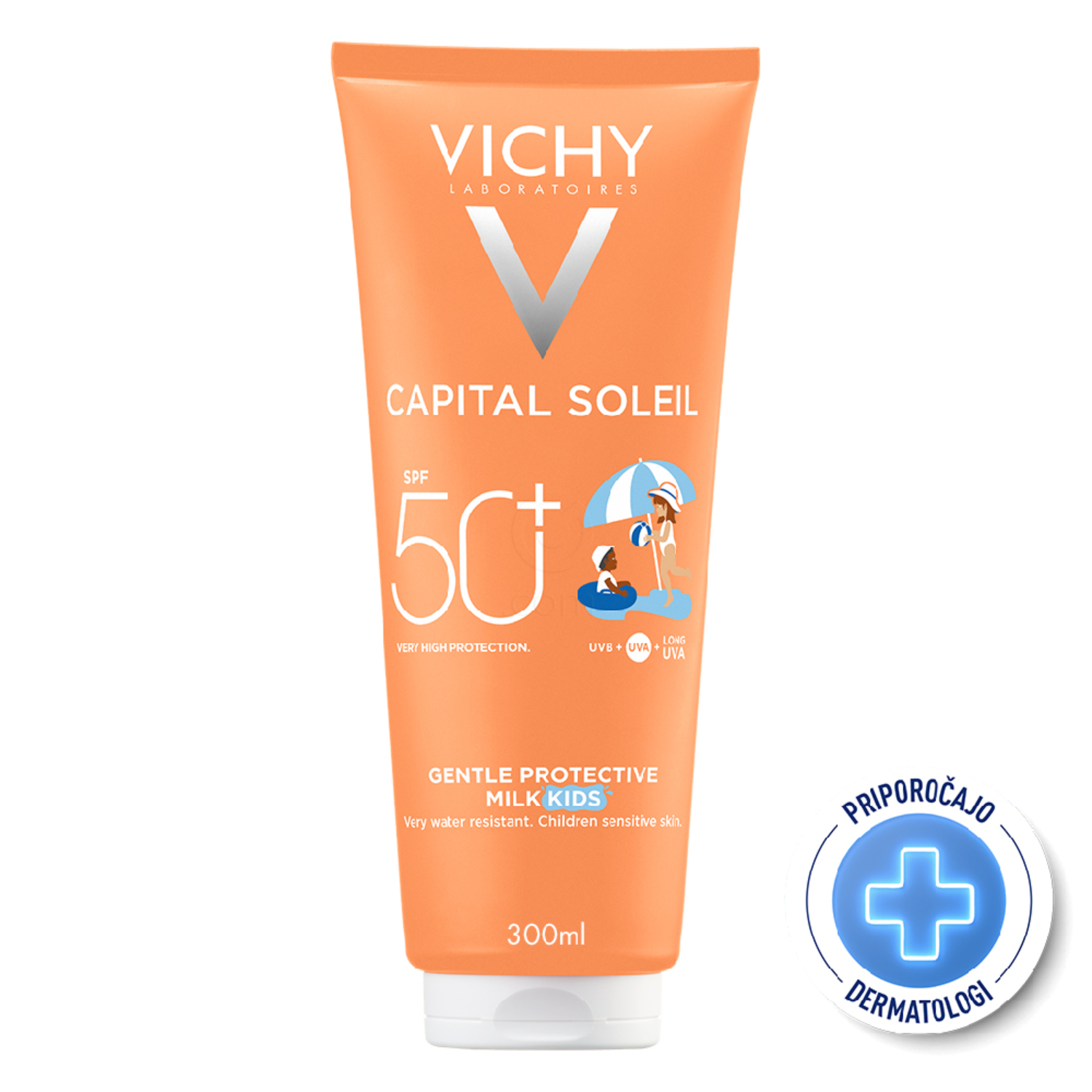 Vichy Capital Soleil, zaščitno mleko za otroke - ZF50+ (300 ml)