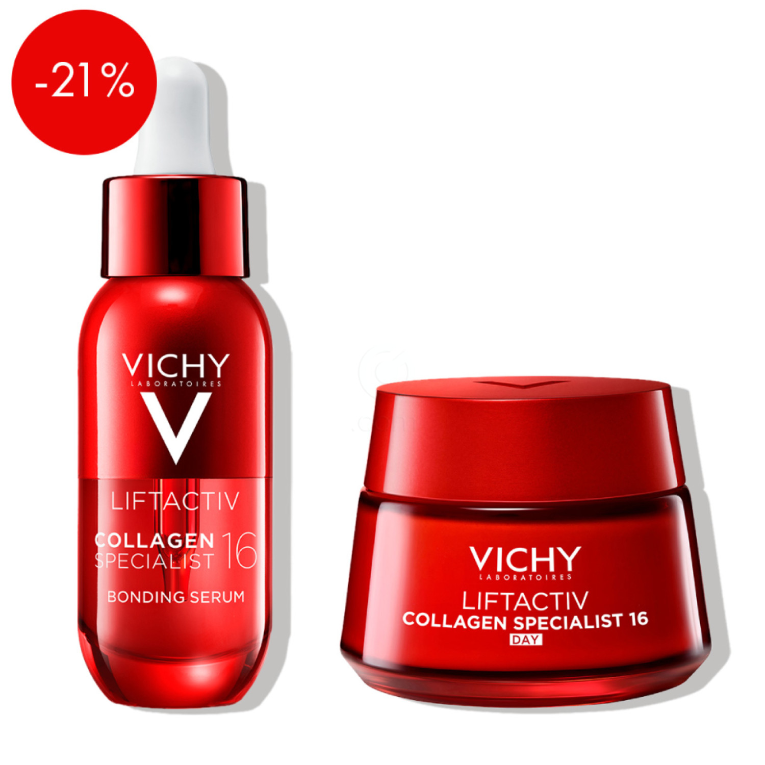 Vichy Liftactiv, protokol proti gubam in za spodbujanje proizvodnje kolagena (30 ml + 50 ml)