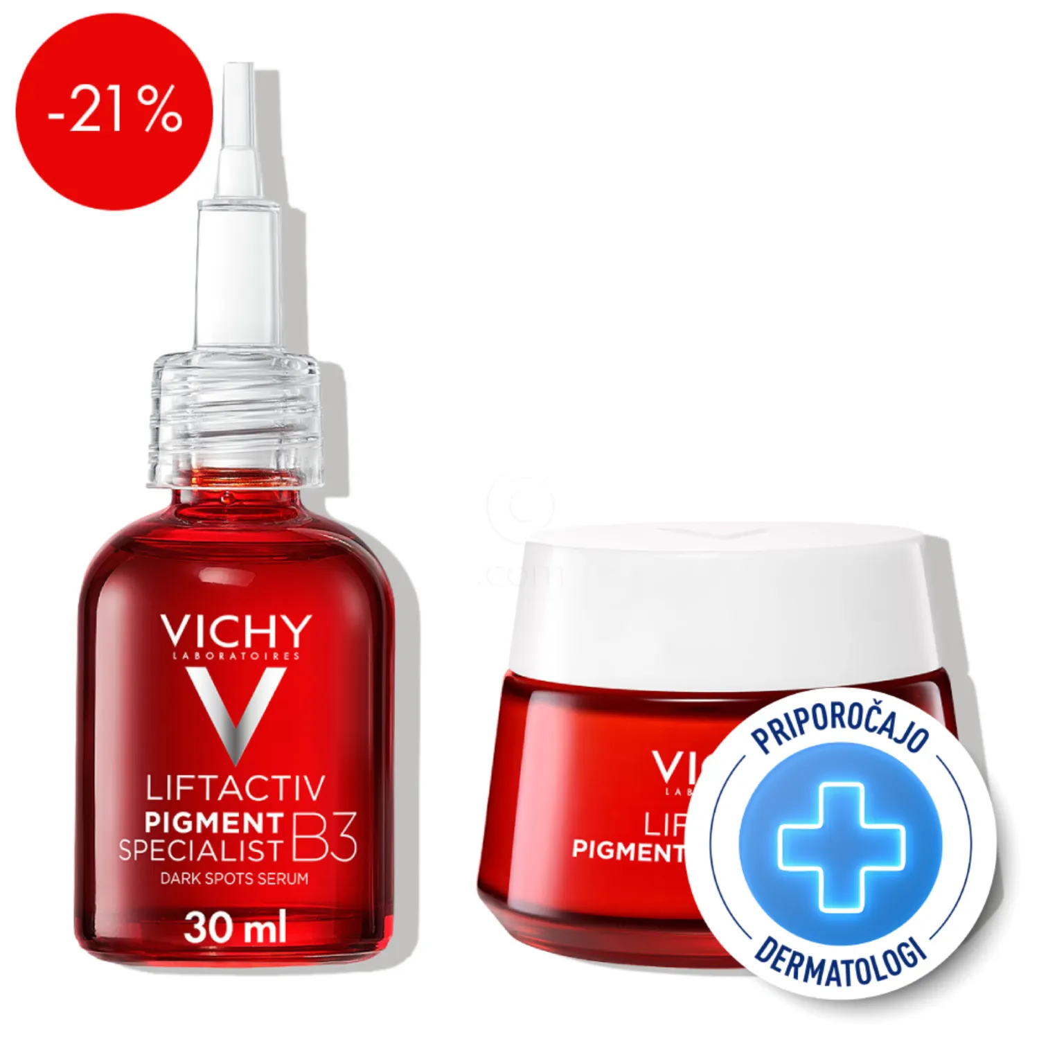 Vichy Pigment Specialist B3, dnevna rutina proti temnim madežem (50 ml + 30 ml)