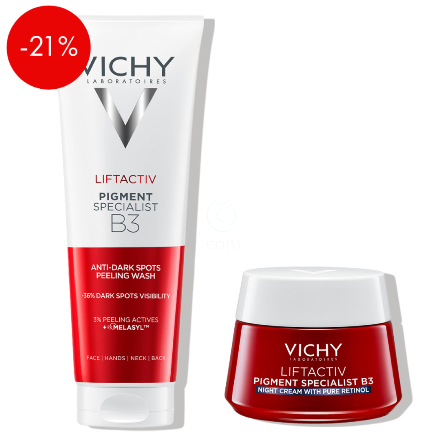 Vichy Pigment Specialist B3, nočna rutina proti temnim madežem (125 ml + 50 ml)