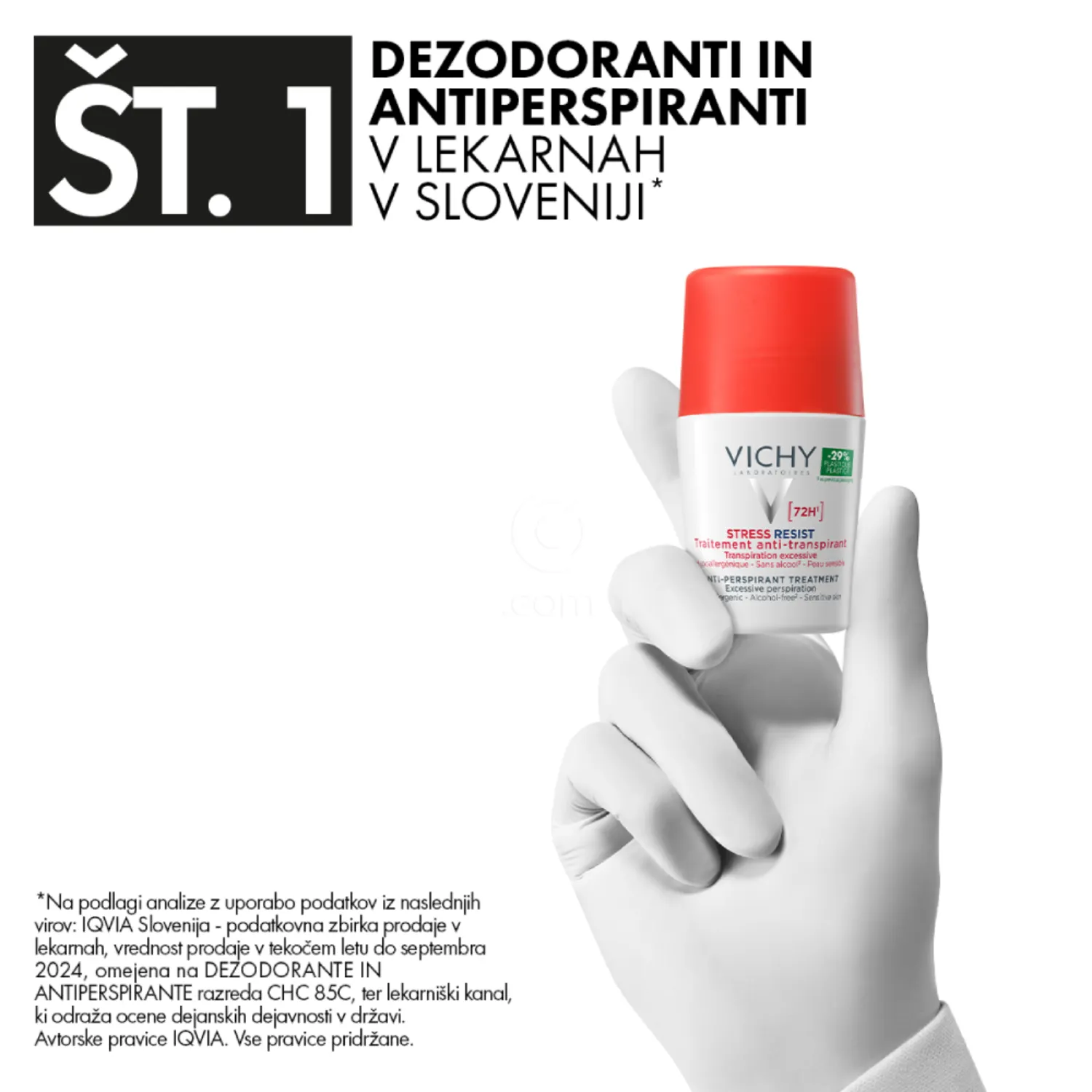 Vichy Stress Resist, 72h intenzivni antitranspirant roll-on (50 ml)
