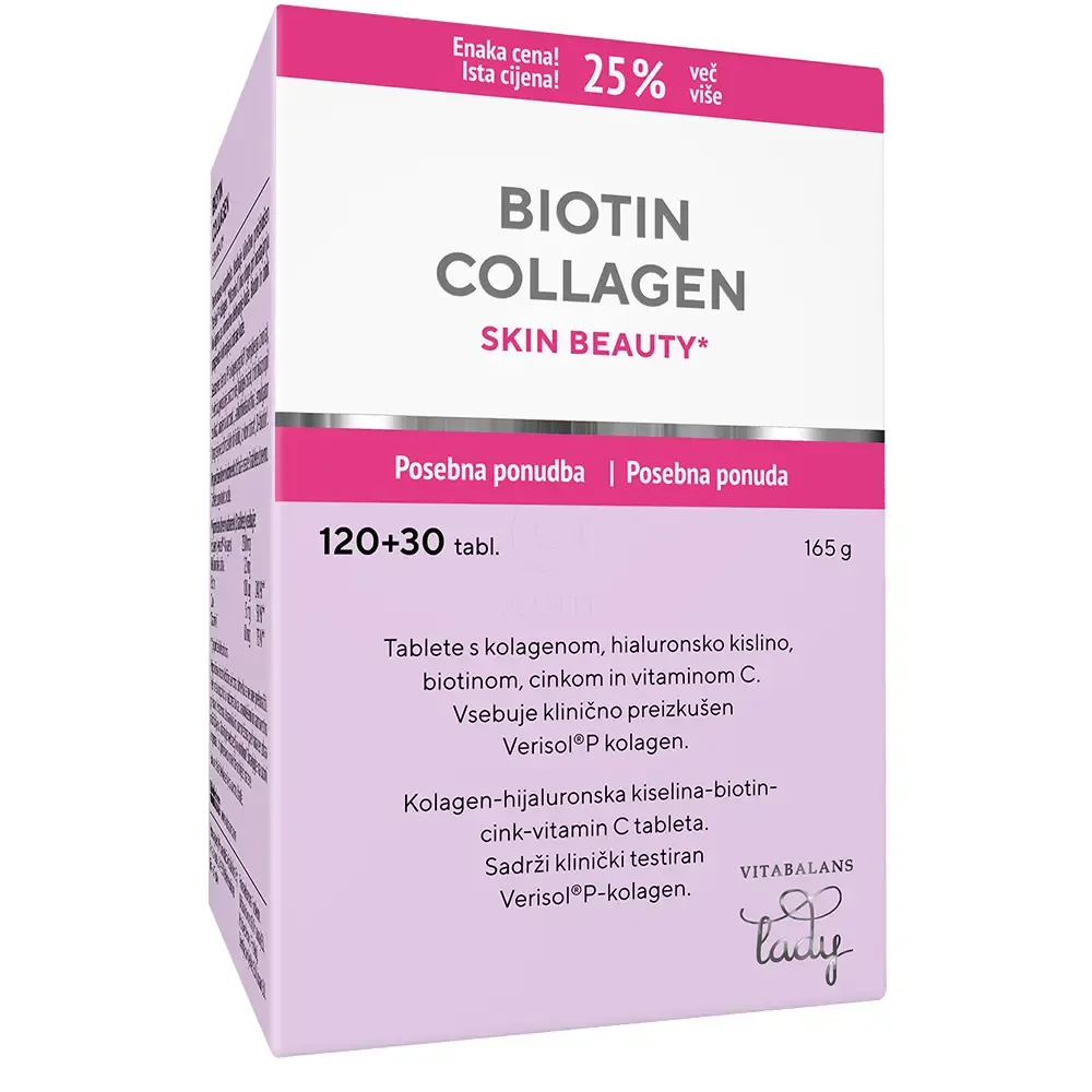 Vitabalans Biotin Collagen, tablete (120 tablet)