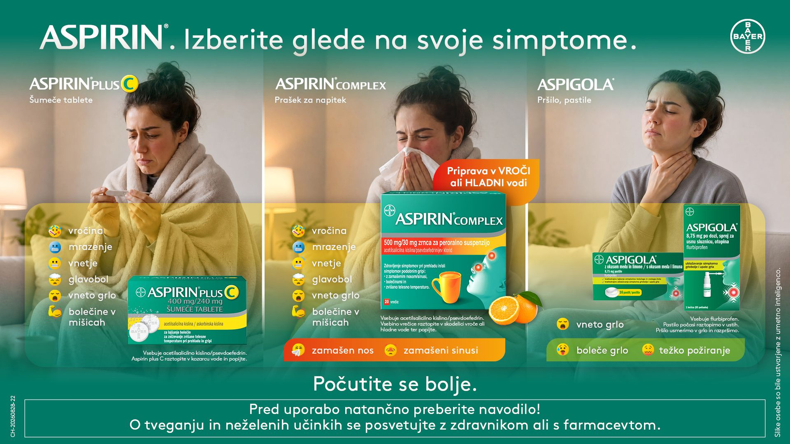 Vas je ujel prehlad? Izberite pravo rešitev glede na simptome