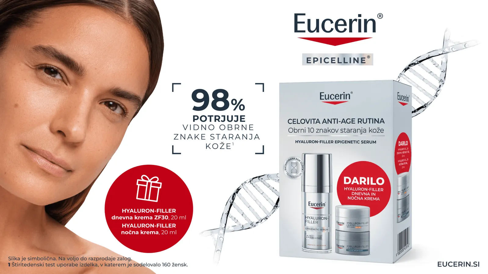 Eucerin Epigenetic paket - darilo: dnevna krema ZF30 + nočna krema.